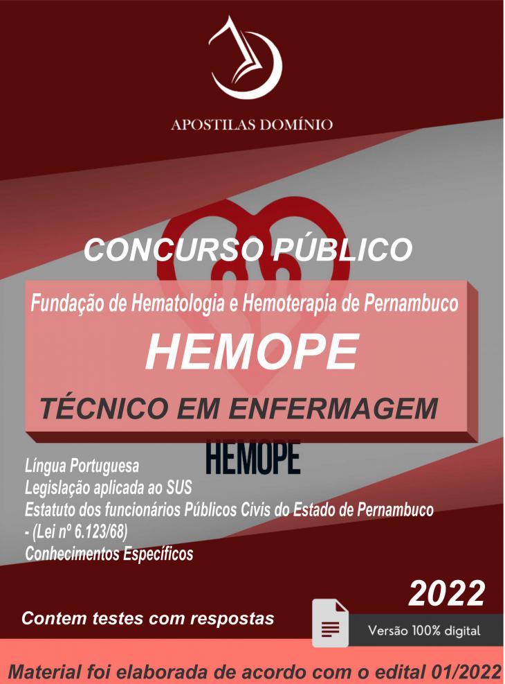 Apostila Apostila HEMOPE 2022 - Técnico em Enfermagem