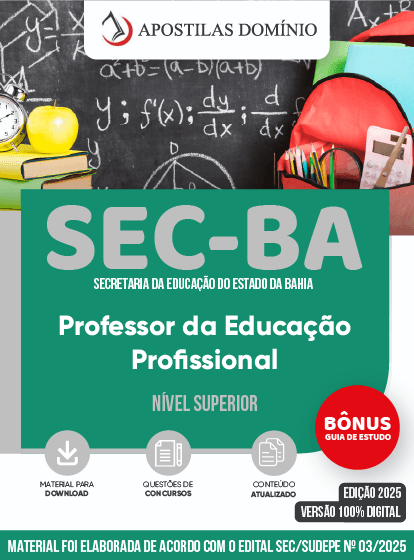 Apostila Apostila SEC-BA 2025 - Professor da Educação Profissional