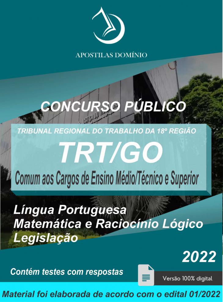 Apostila Apostila TRT-GO 2023 - Comum aos Cargos de Ensino Médio/Técnico e Superior