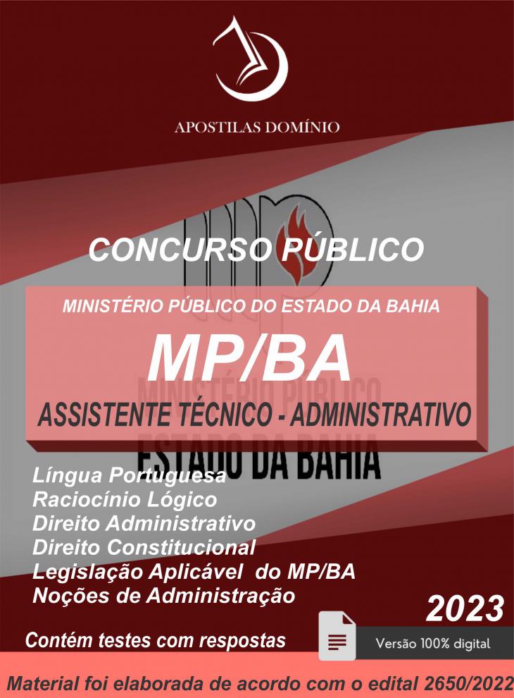 Apostila Apostila MP-BA 2023 - Assistente Técnico - Administrativo