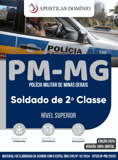 Apostila Apostila PM-MG - 2024 - Soldado 2ª Classe