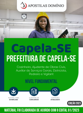 Apostila Apostila Prefeitura de Capela-SE 2023 - Para Nível Fundamental