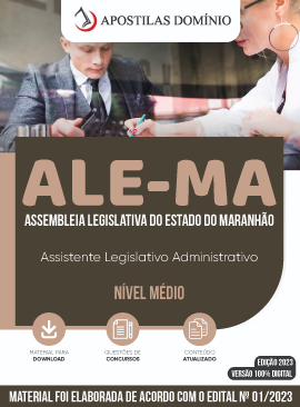 Apostila Apostila ALEMA 2023 - Assistente Legislativo Administrativo