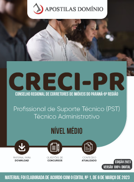 Apostila Apostila CRECI-PR 2023 - Profissional de Suporte Técnico (PST) - Técnico Administrativo