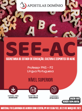 Apostila Apostila SEE-AC 2023 - Professor PNS - P2 - Língua Portuguesa