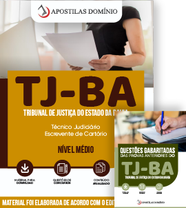 Apostila Apostila TJ-BA 2023 - Técnico Judiciário - Escrevente de Cartório