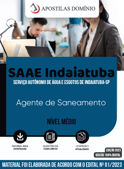 Apostila Apostila SAAE Indaiatuba SP 2023 - Agente de Saneamento