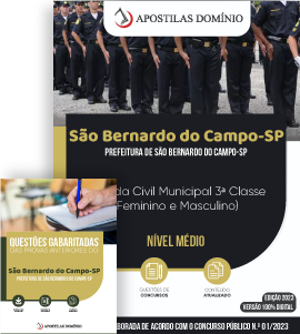 Apostila Apostila Prefeitura de São Bernardo do Campo- SP 2023 - Guarda Civil Municipal 3ª Classe