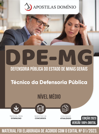 Apostila Apostila DPE-MG 2023 - Técnico da Defensoria Pública