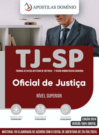 Apostila Apostila TJ-SP 2025 - Oficial de Justiça