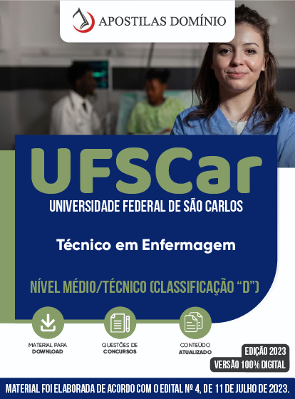 Apostila Apostila UFSCar 2023 - Técnico em Enfermagem - Classificação D