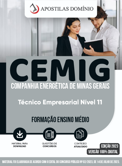 Apostila Apostila CEMIG 2023 - Técnico Empresarial Nível 11
