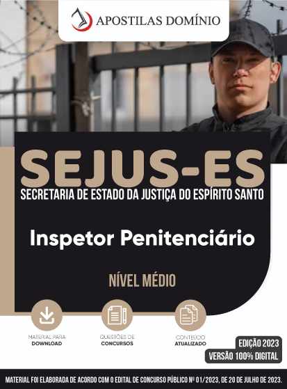 Apostila Apostila SEJUS-ES 2023 - Inspetor Penitenciário