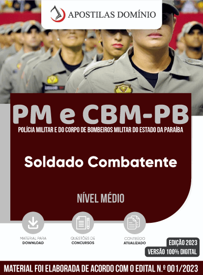 Apostila Apostila PM e CBM-PB 2023 - Soldado Combatente