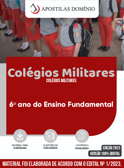 Apostila Apostila Colégios Militares 2025 - 6º ano do Ensino Fundamental
