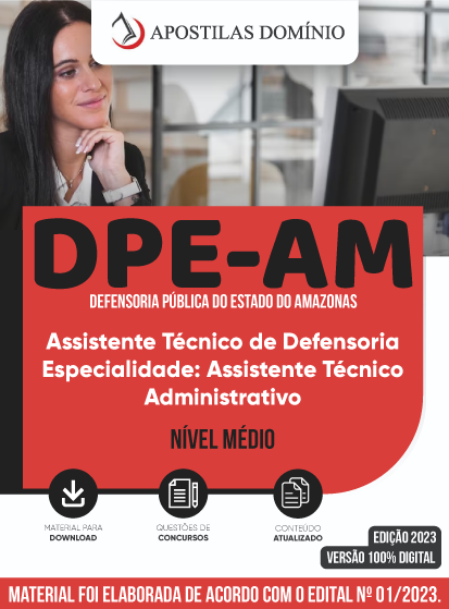 Apostila Apostila DPE-AM 2023 - Assistente Técnico de Defensoria - Assistente Técnico Administrativo
