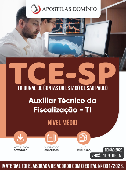 Apostila Apostila TCE-SP 2023 - Auxiliar Técnico da Fiscalização - TI