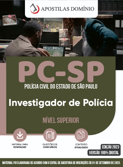 Apostila Apostila PC-SP 2023 (Polícia Civil do Estado de São Paulo) Investigador de Polícia