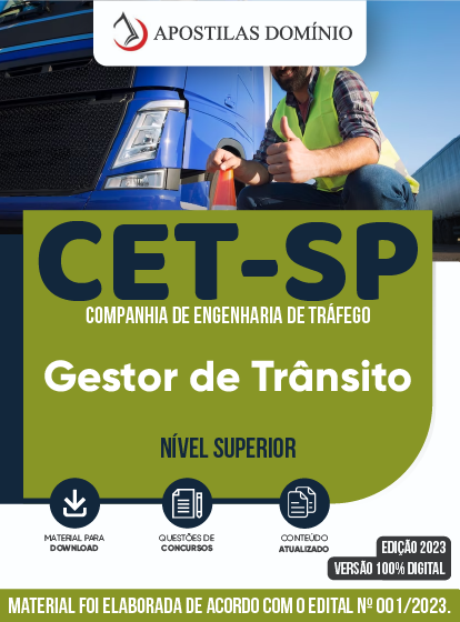 Apostila Apostila CET-SP 2023 - Gestor de Trânsito