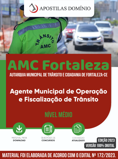Apostila Apostila AMC Fortaleza 2023- Agente Municipal de Operação e Fiscalização de Trânsito