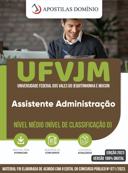 Apostila Apostila UFVJM 2023 - Assistente Administração