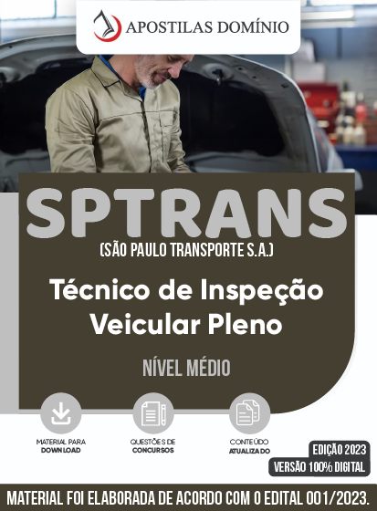 Apostila Apostila SPTRANS 2023 - Técnico de Inspeção Veicular Pleno