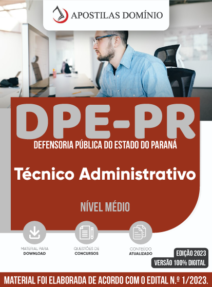 Apostila Apostila DPE-PR 2023 - Técnico Administrativo