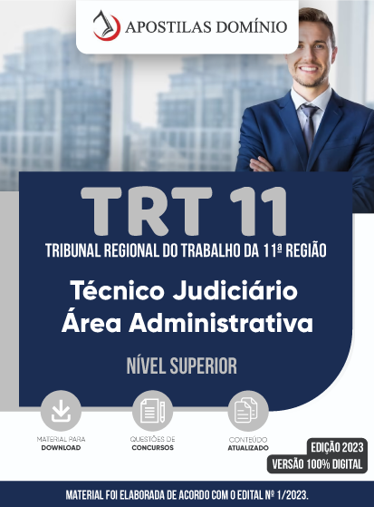 Apostila Apostila TRT 11 - 2023 - Técnico Judiciário - Área Administrativa
