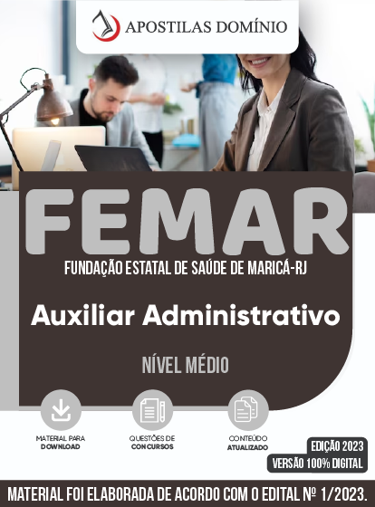 Apostila Apostila FEMAR 2023 - Auxiliar Administrativo