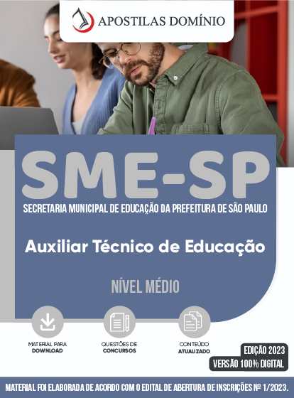 Apostila Apostila SME-SP 2023 - Auxiliar Técnico de Educação