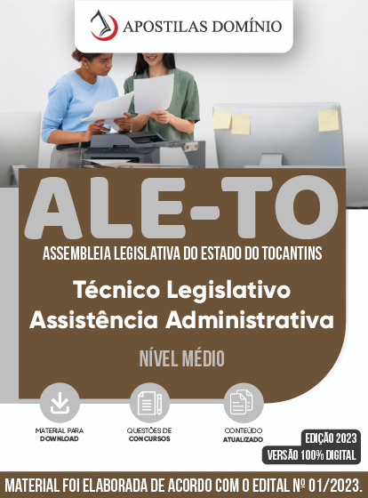 Apostila Apostila ALE-TO 2023 - Técnico Legislativo - Assistência Administrativa