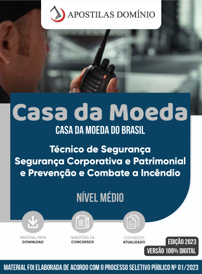 Apostila Apostila Casa da Moeda do Brasil 2023 - Técnico de Segurança