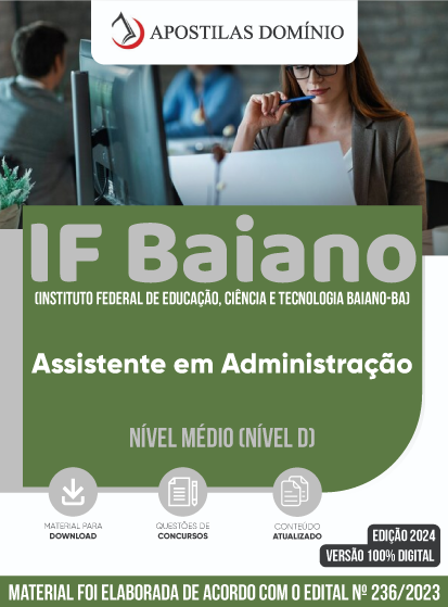 Apostila Apostila IF Baiano 2023 - Assistente em Administração