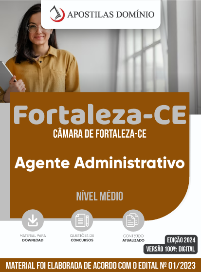 Apostila Apostila Câmara de Fortaleza-CE 2024 - Agente Administrativo