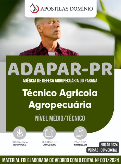 Apostila Apostila ADAPAR/PR 2024 - Técnico Agrícola/Agropecuária