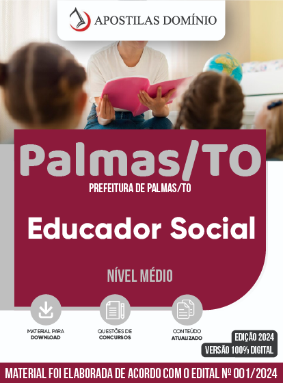 Apostila Apostila Prefeitura de Palmas/TO 2024 - Educador Social
