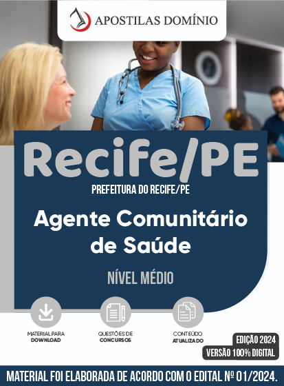 Apostila Apostila Prefeitura do Recife/PE 2024 - Agente Comunitário de Saúde