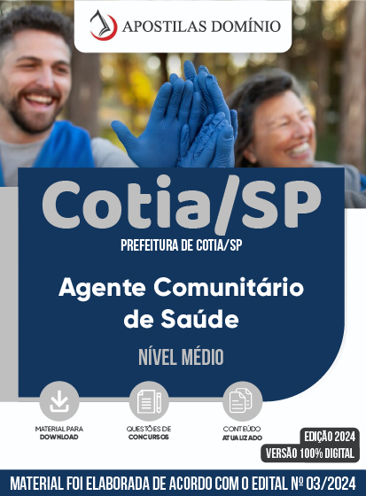 Apostila Apostila Prefeitura de Cotia/SP 2024 - Agente Comunitário de Saúde