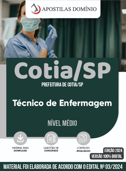 Apostila Apostila Prefeitura de Cotia/SP 2024 - Técnico de Enfermagem