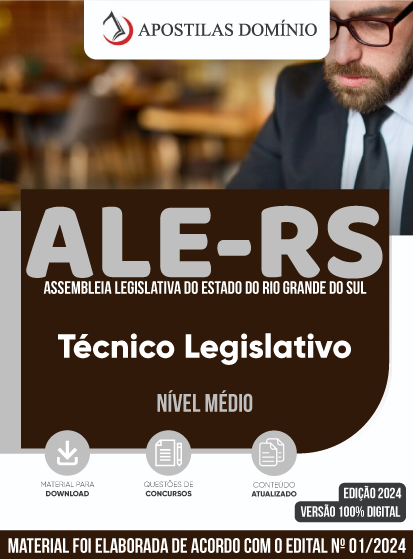 Apostila Apostila ALE-RS 2024 - Técnico Legislativo