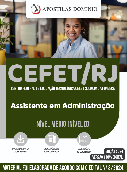 Apostila Apostila CEFET/RJ 2024 - Assistente em Administração