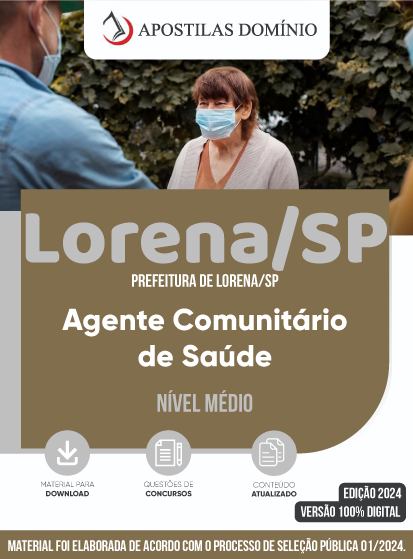 Apostila Apostila Prefeitura de Lorena/SP 2024 - Agente Comunitário de Saúde