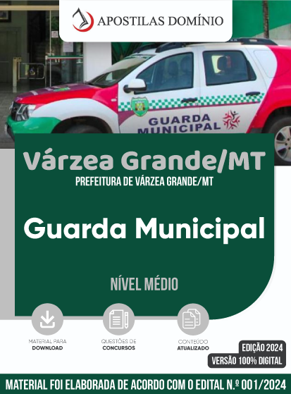 Apostila Apostila Prefeitura de Várzea Grande/MT 2024- Guarda Municipal