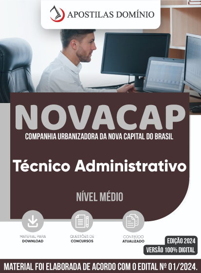 Apostila Apostila NOVACAP 2024 - Técnico Administrativo