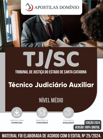 Apostila Apostila TJ/SC 2024 - Técnico Judiciário Auxiliar