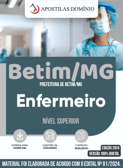Apostila Apostila Prefeitura de Betim/MG 2024 - Enfermeiro