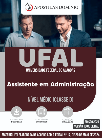 Apostila Apostila UFAL 2024 - Assistente em Administração