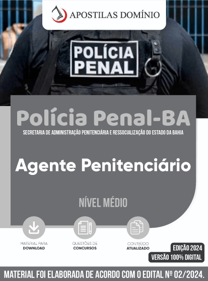 Apostila Apostila Polícia Penal/BA 2024 - Agente Penitenciário