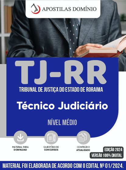 Apostila Apostila TJ/RR 2024 - Técnico Judiciário