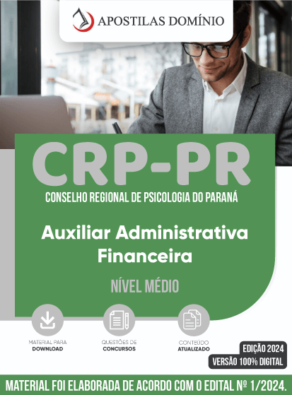 Apostila Apostila CRP/PR 2024 - Auxiliar Administrativa/Financeira